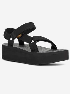 Teva Women’s Black Platform Strap Sandals "Women's Flatform Universal Sandal"